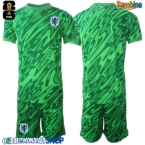 Maglie da calcio Paesi Bassi Portiere Seconda Maglia Bambino Mondiali 2026  Manica Corta + Pantaloni corti)